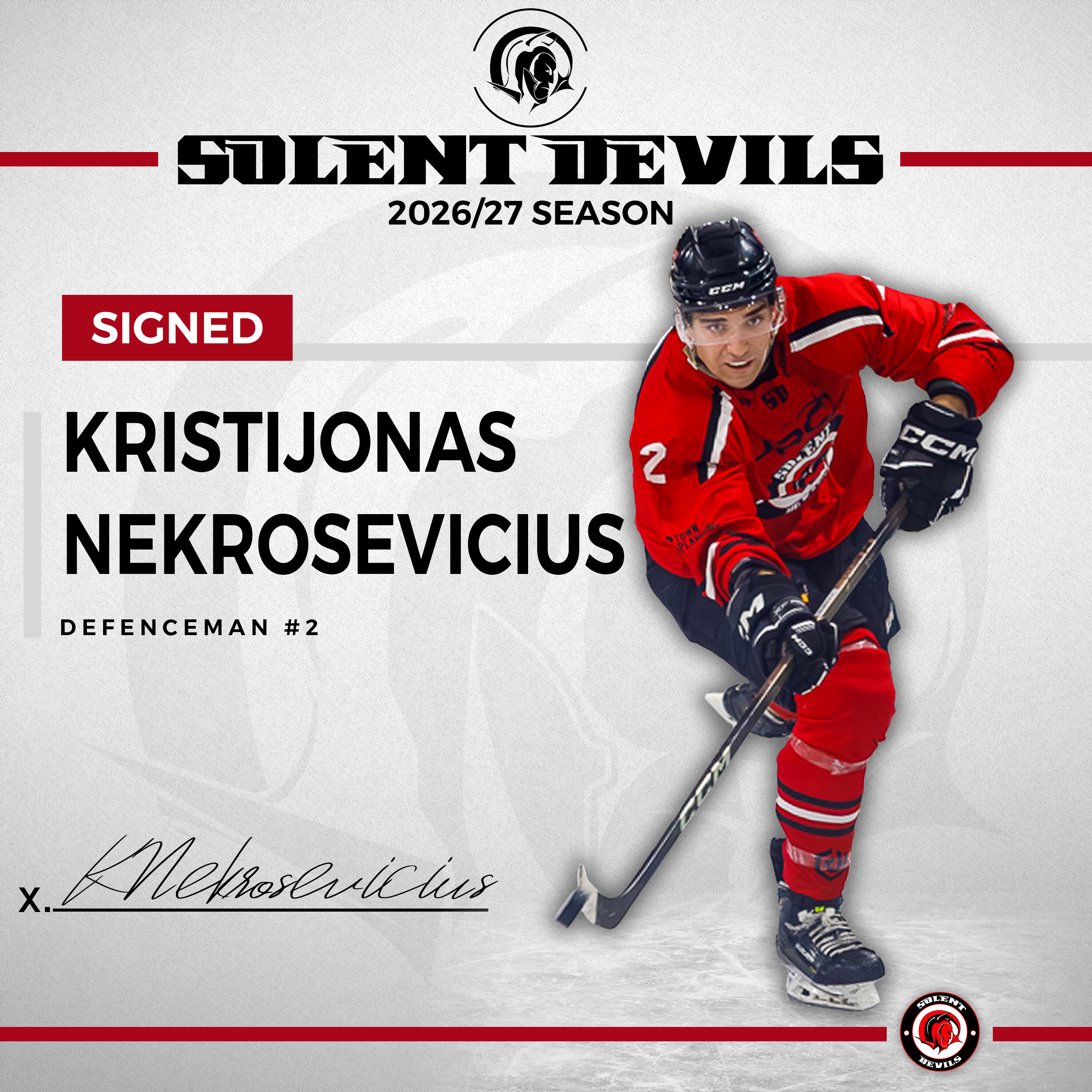 Solent Devils 2026/27 Player Signing – Kristijonas Nekrosevicius