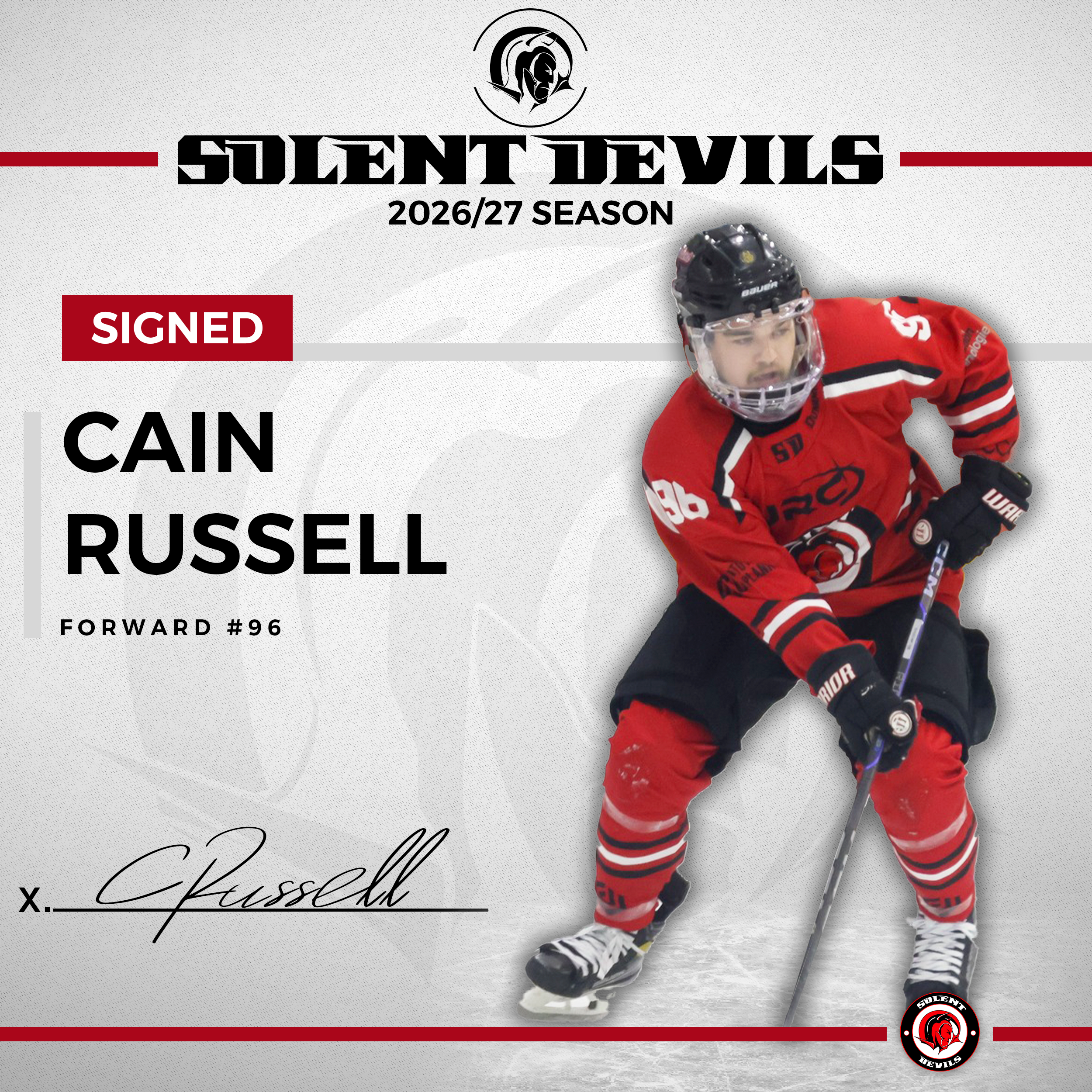 Solent Devils 2026/27 Player Signing – Cain Russell