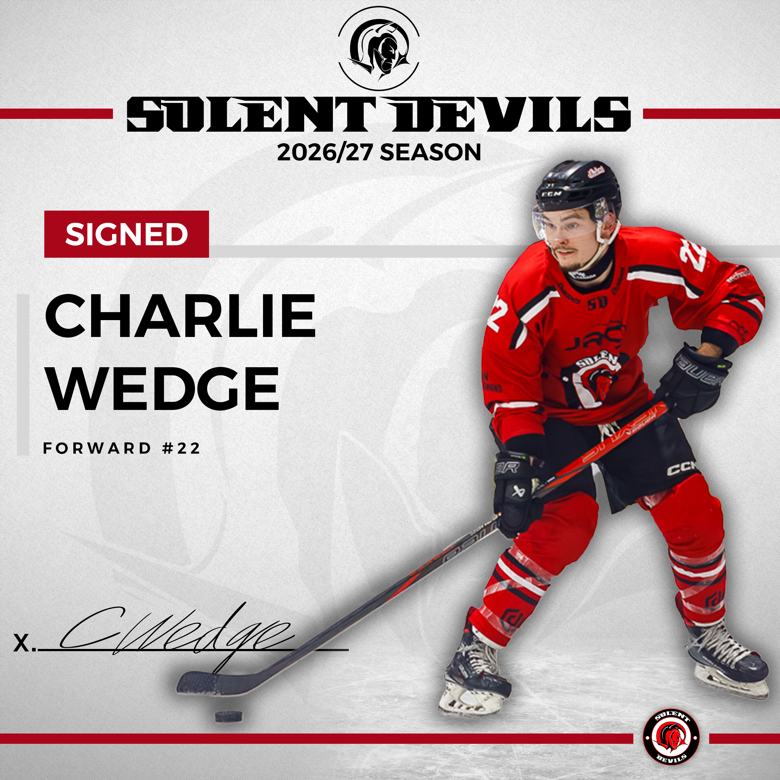 Solent Devils 2026/27 Player Signing – Charlie Wedge